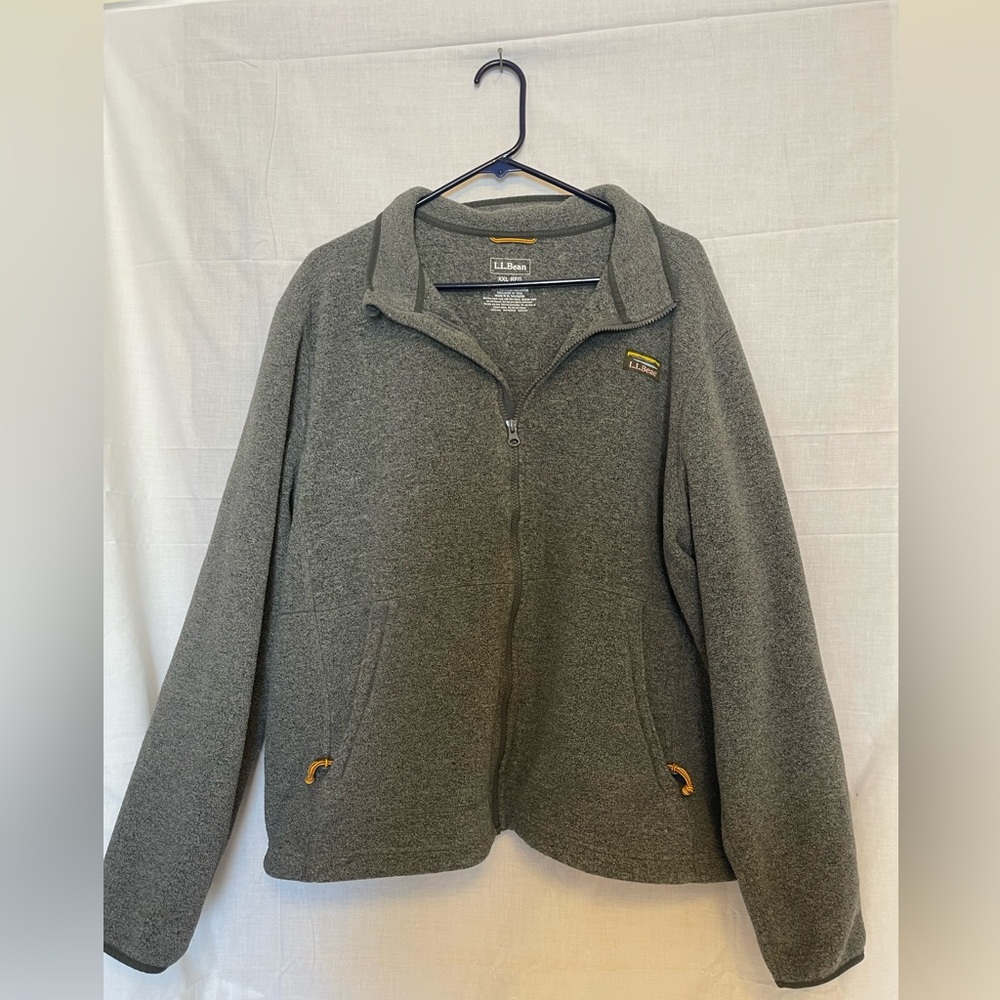 L.L. Bean Heather Gray Men's Fleece Zip Up Sweater XXL